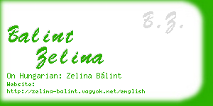 balint zelina business card
