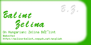 balint zelina business card